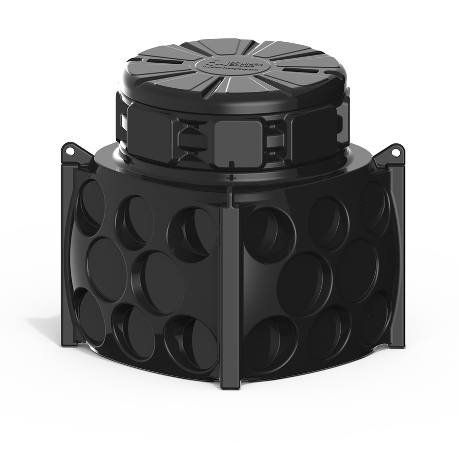 Колодец Ruwel КН 1000 H1000 с крышкой D 780 мм, с кабельными стойками