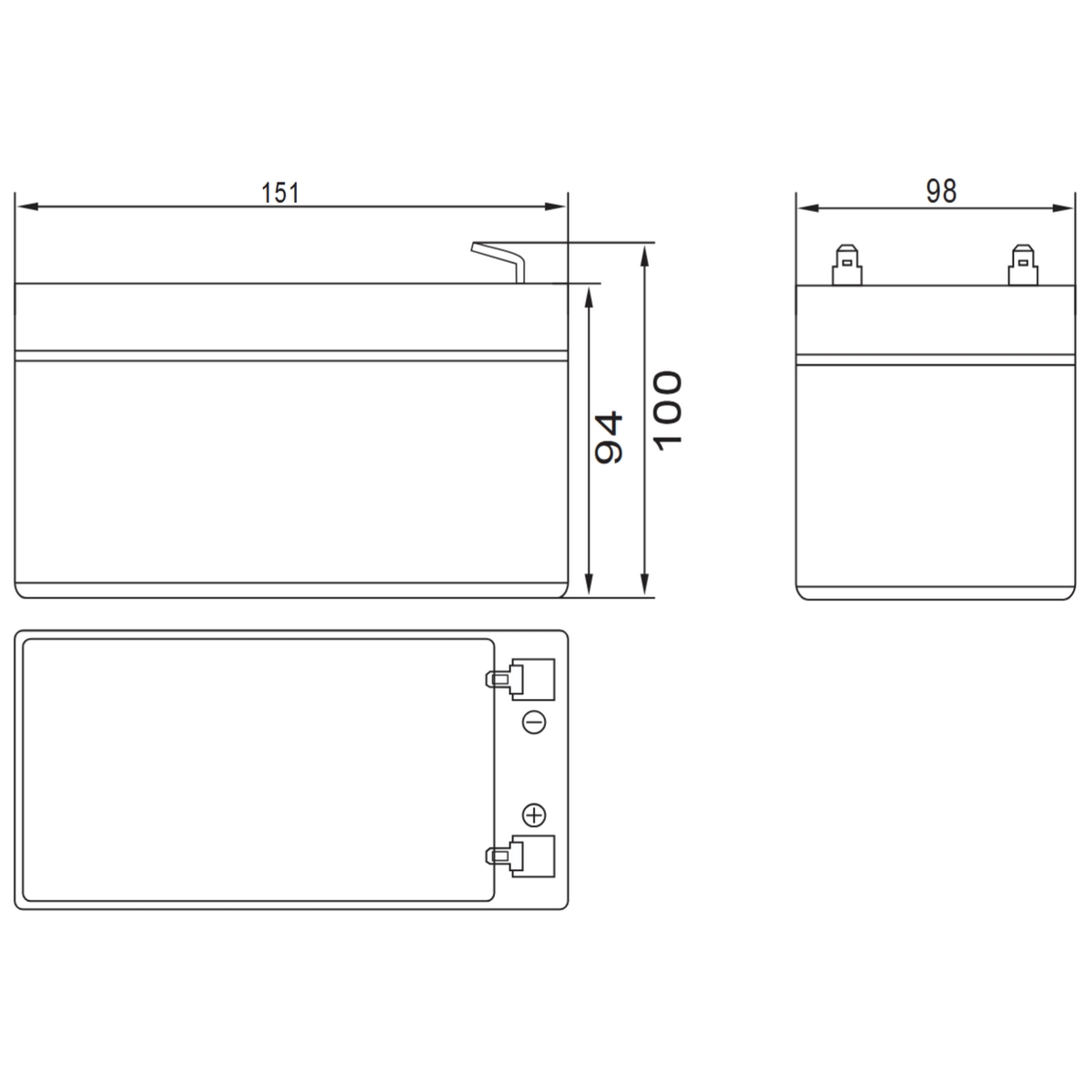 Аккумуляторная батарея MNB Battery MM 12-12