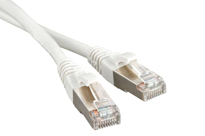 Патч-корд Hyperline U/FTP, экранированный, Cat.6 (100% Fluke Component Tested), LSZH, 0.5 м, белый